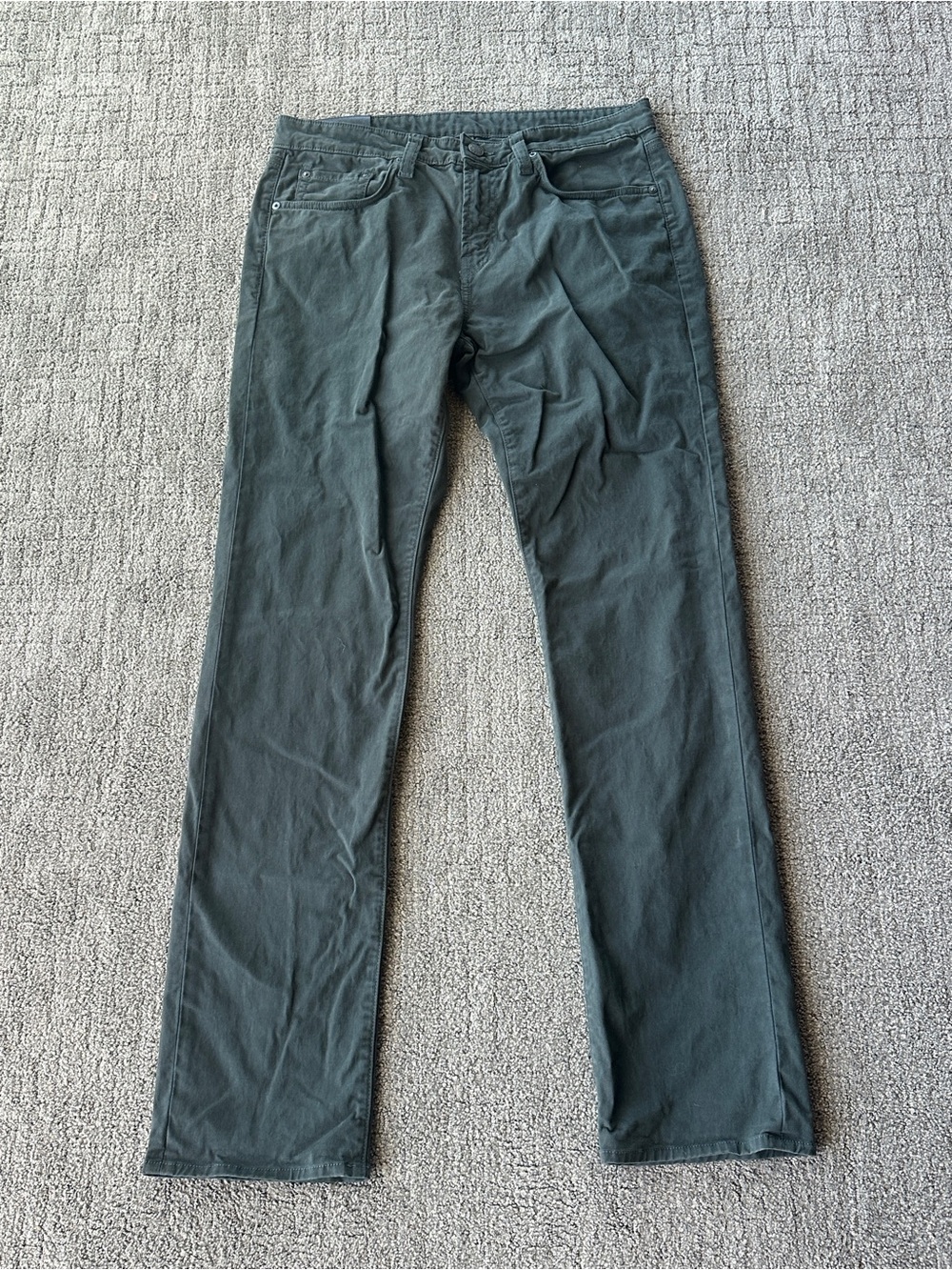 J Brand Kane Slim Straight Leg Faded Black Pants Mens Chino - 33